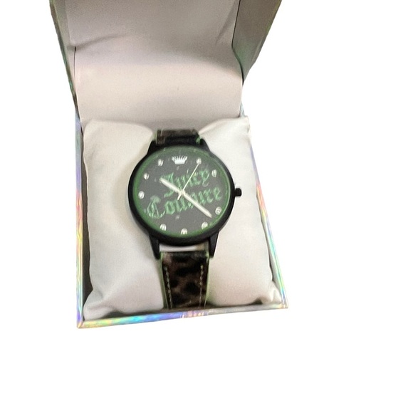 3/$30 🍂Juicy Couture the Black Label Green Leopard Print Watch - Picture 3 of 6